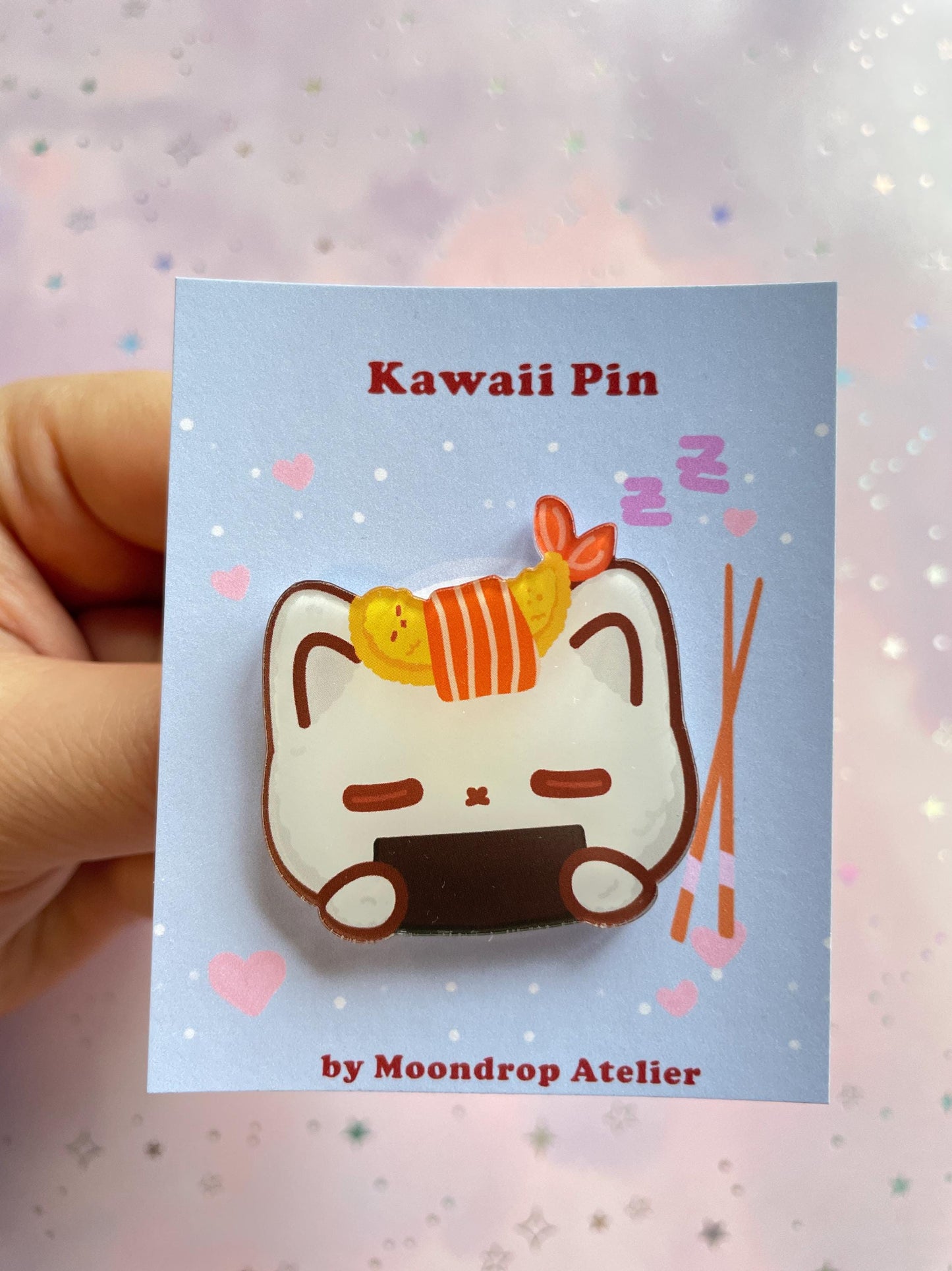 Onigiri Tempura Ebi Cat Pin