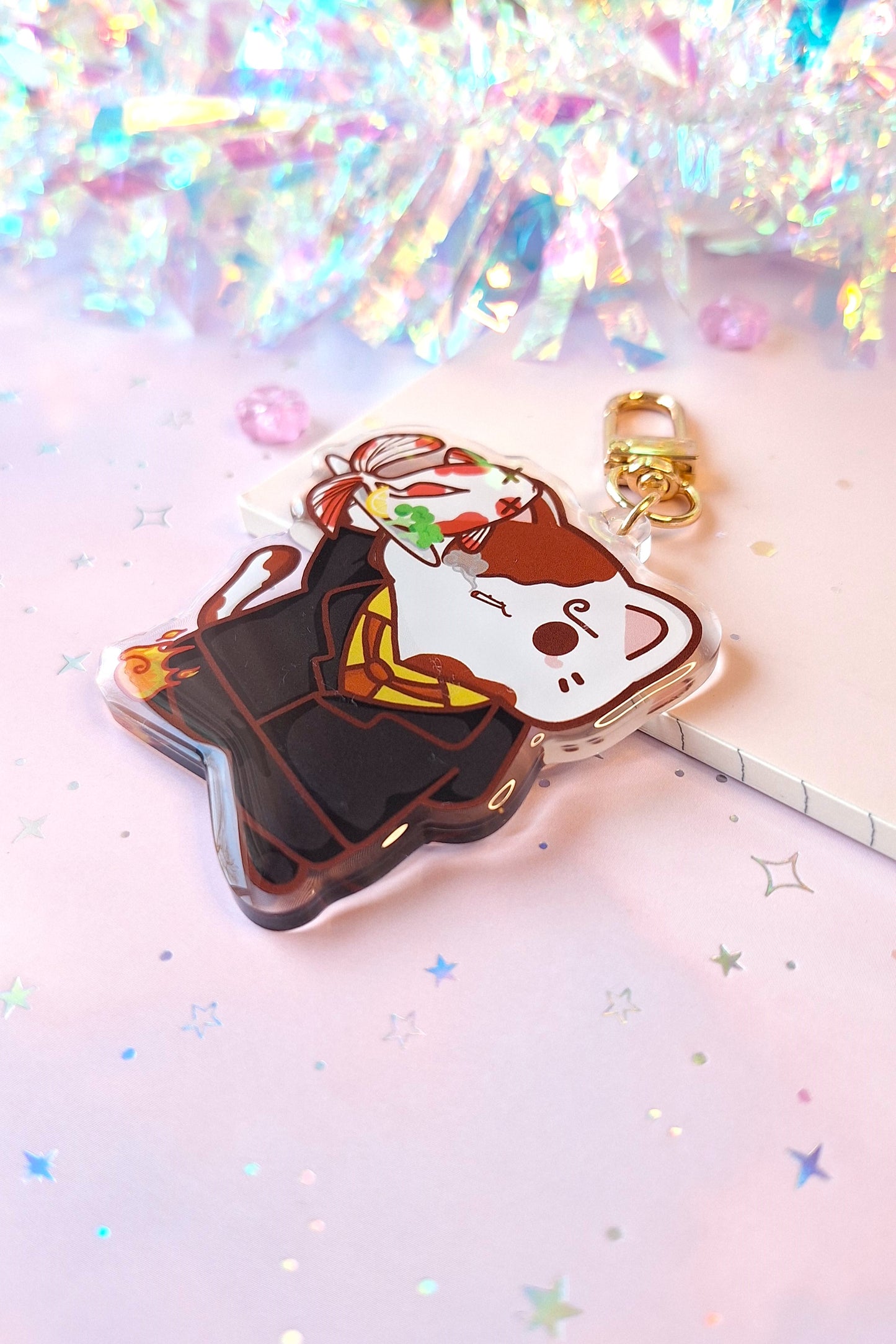 Sanji One Piece Cat Keychain