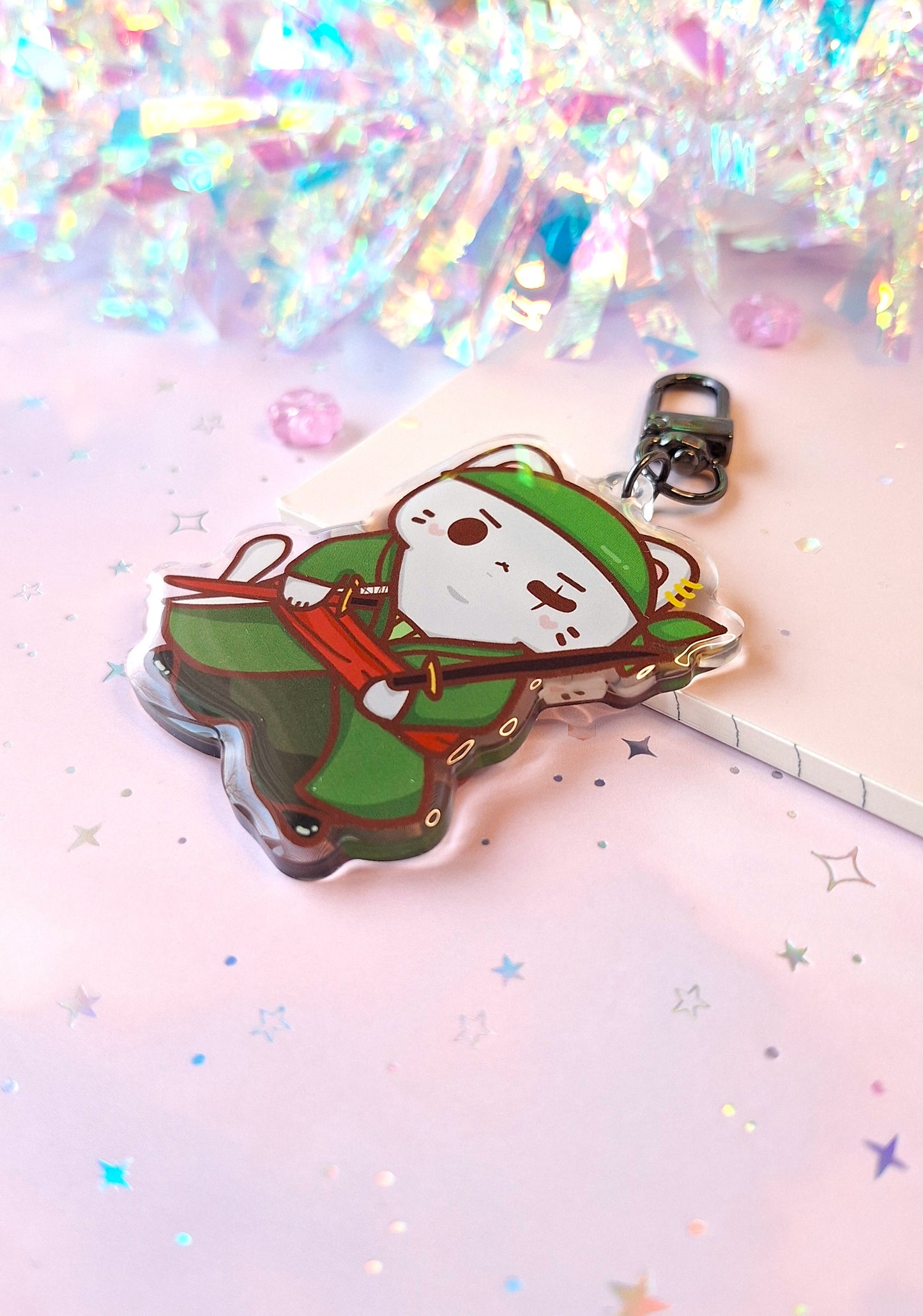 Zoro One Piece Cat Keychain