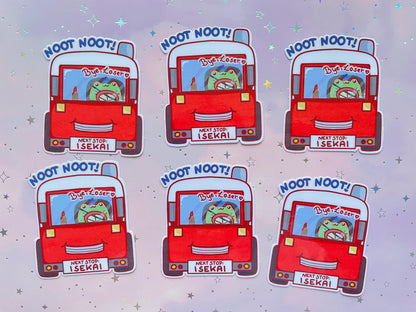 Isekai Truck kun Frog Meme Sticker
