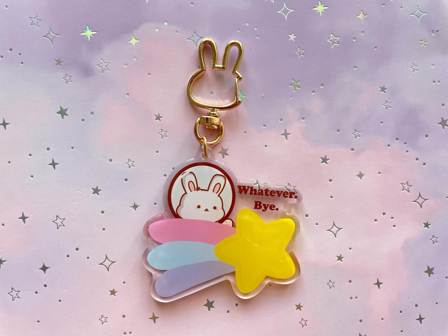 Bunny Astronaut Shooting Star Keychain