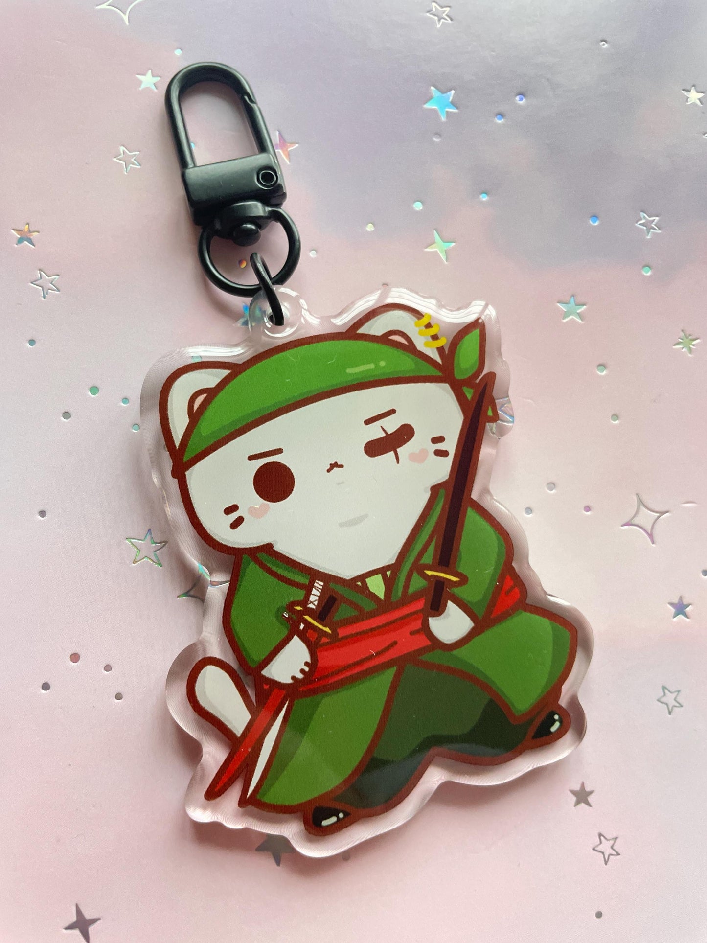 Samurai Cat Keychain | Pirate King Series