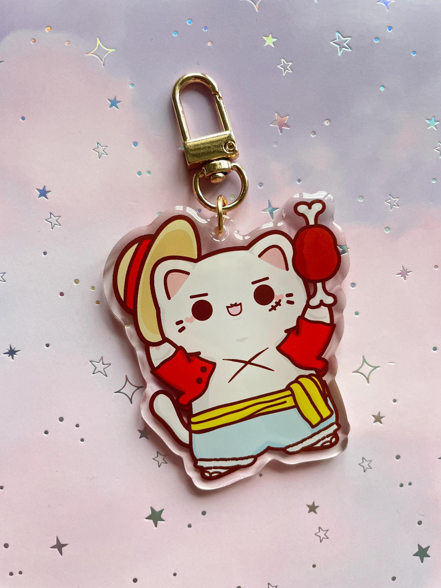 Pirate King Cat Keychain