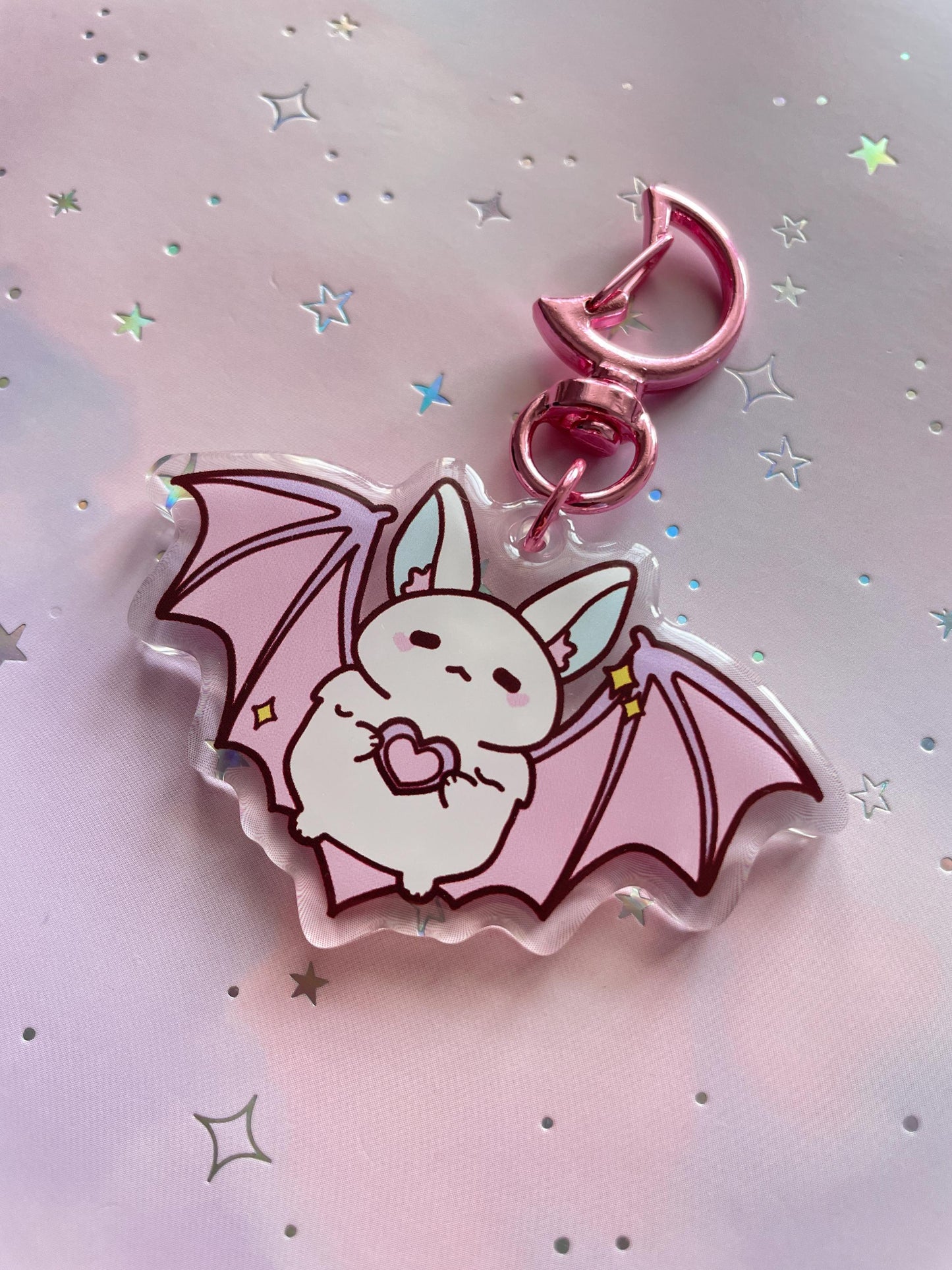 Bat Magical Moon Keychain