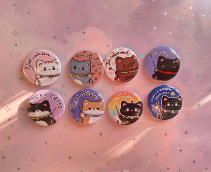 Katzen Button | Shiba Inu Badge | Statement Buttons