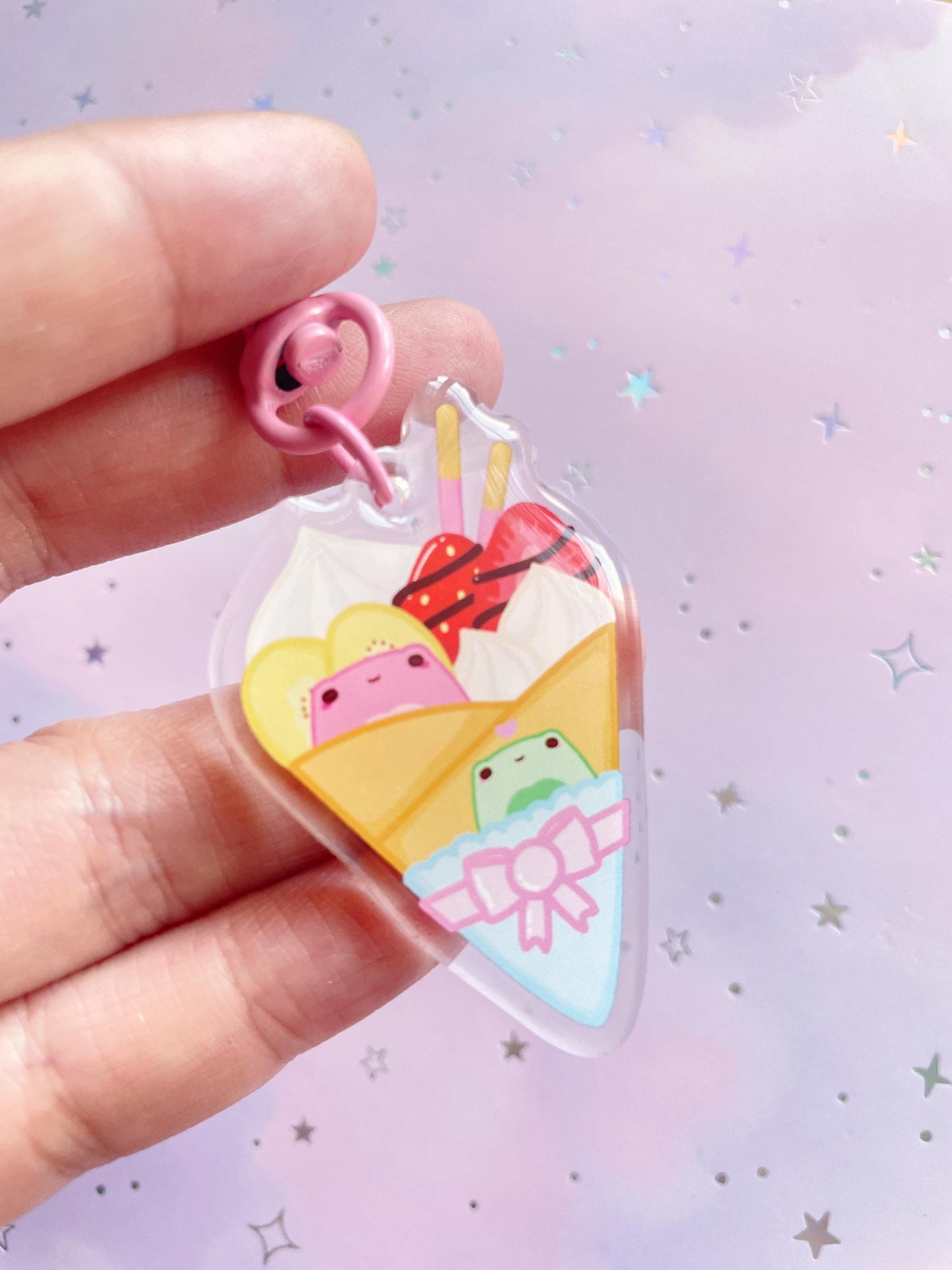 Frog Japanese Crepe Keychain