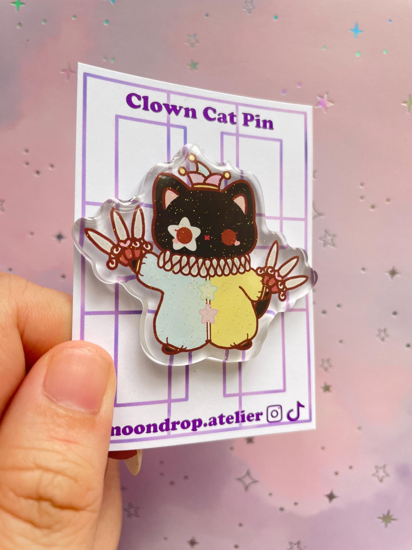 Cat Clown Pin