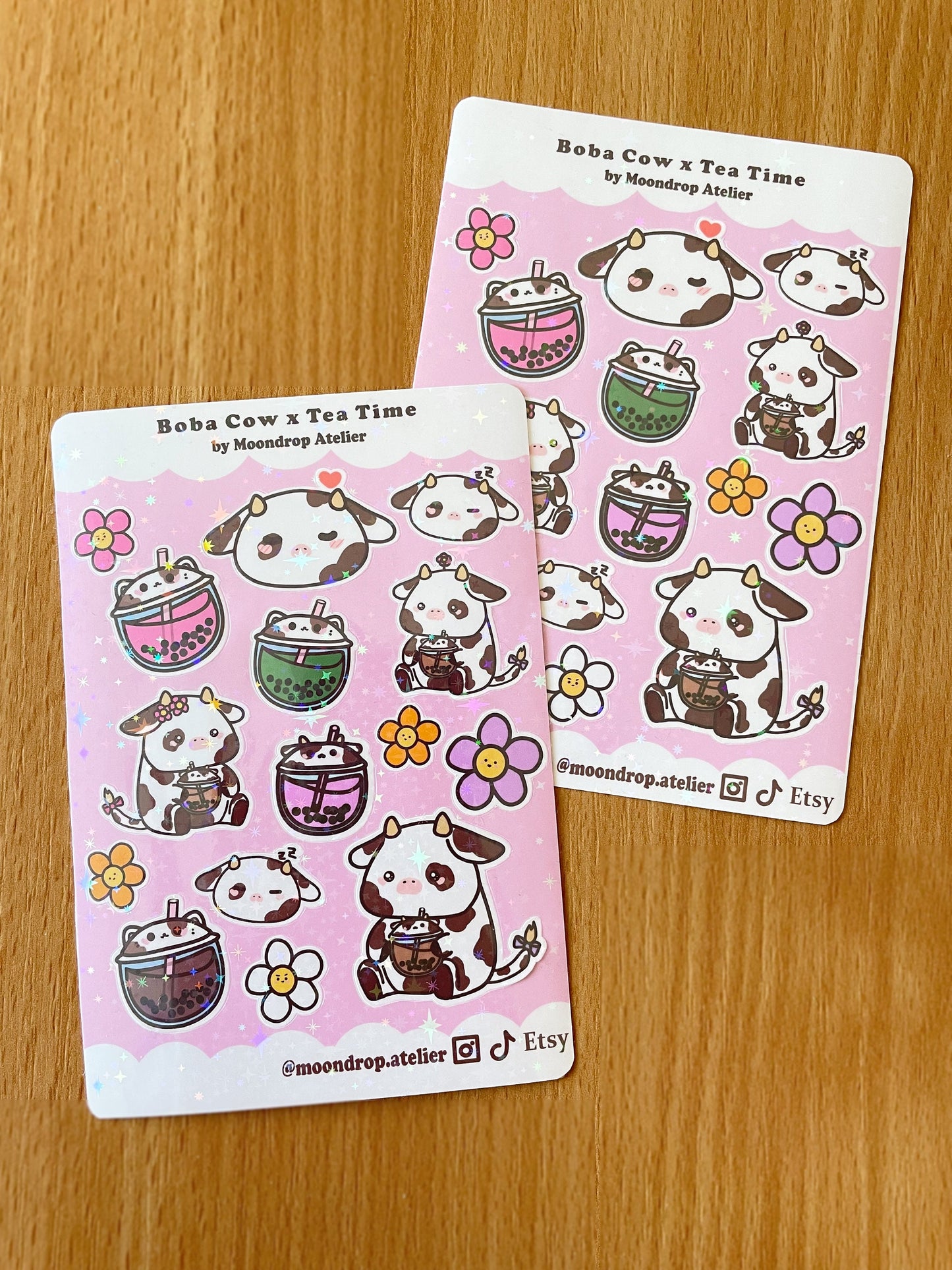 Bubble Tea Cow Stickersheet