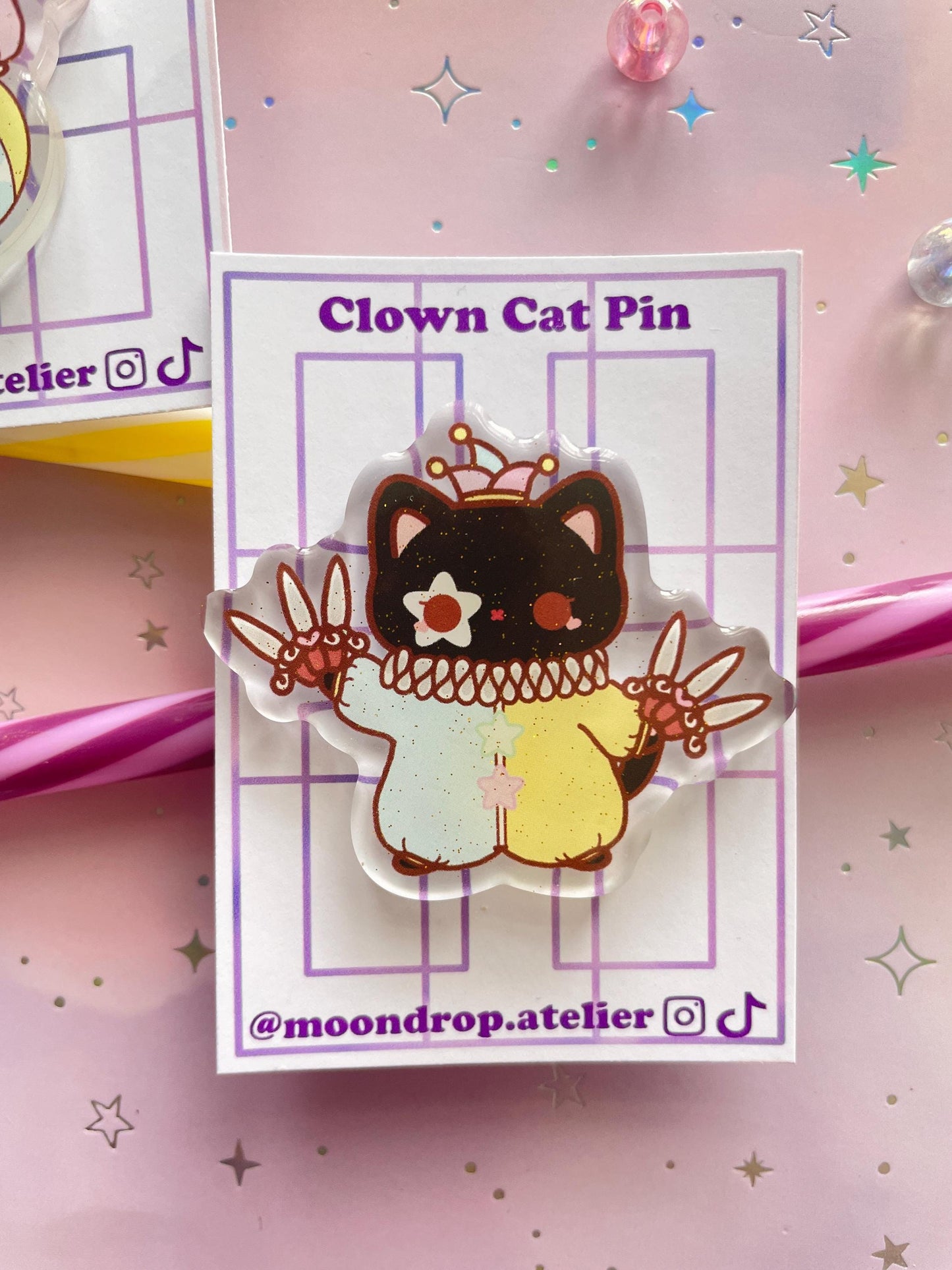 Cat Clown Pin