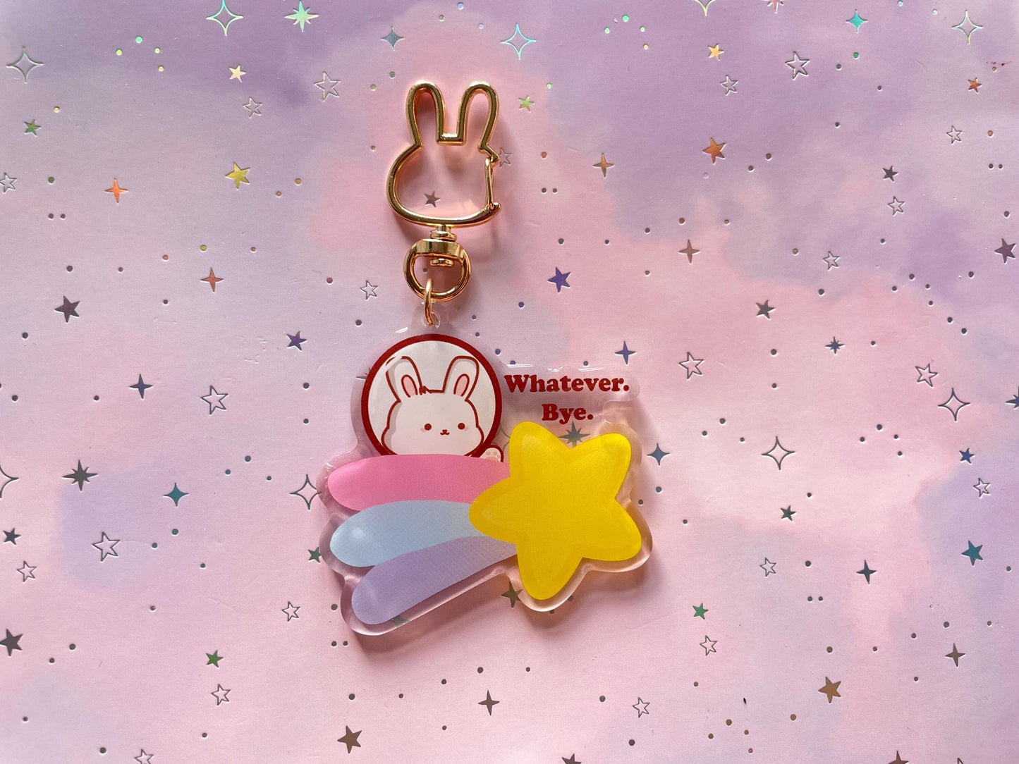 Bunny Astronaut Shooting Star Keychain