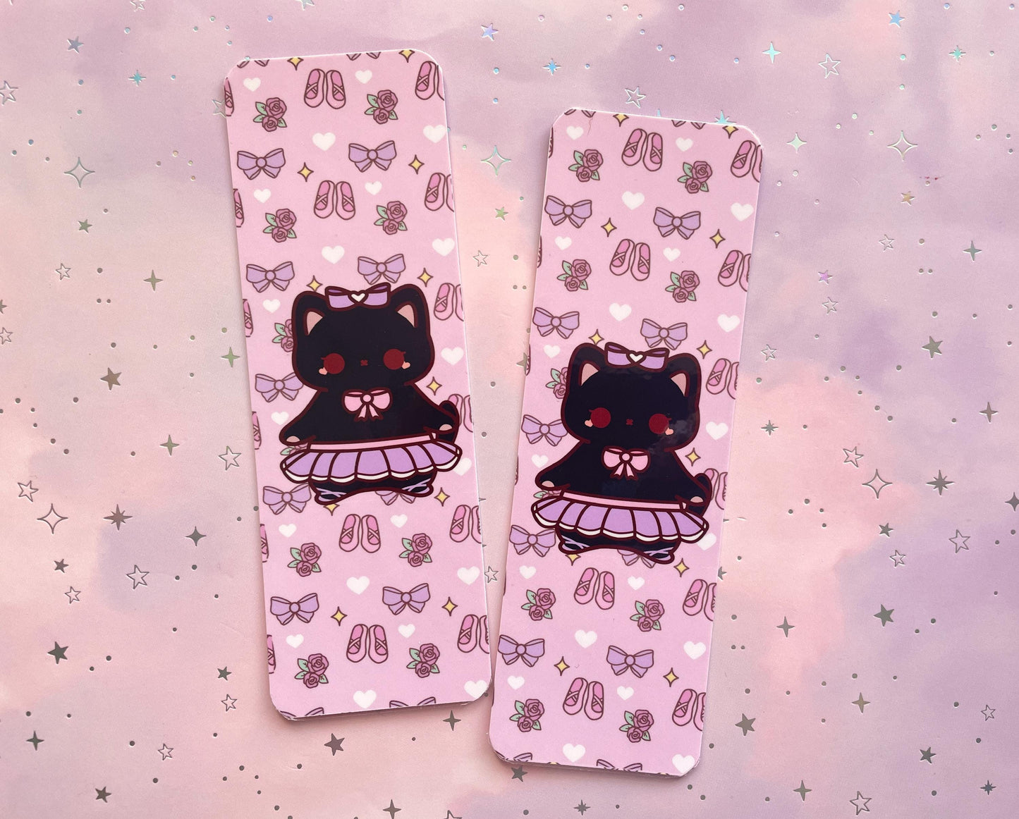 Ballerina Cat Bookmark | double sided