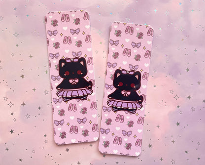 Ballerina Cat Bookmark | double sided