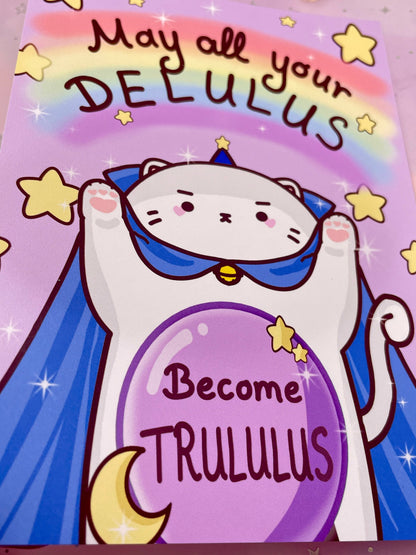 Delulu Magician Cat Artprint | DIN A6