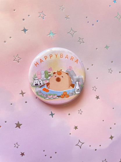 Capybara Button | Happybara Badge