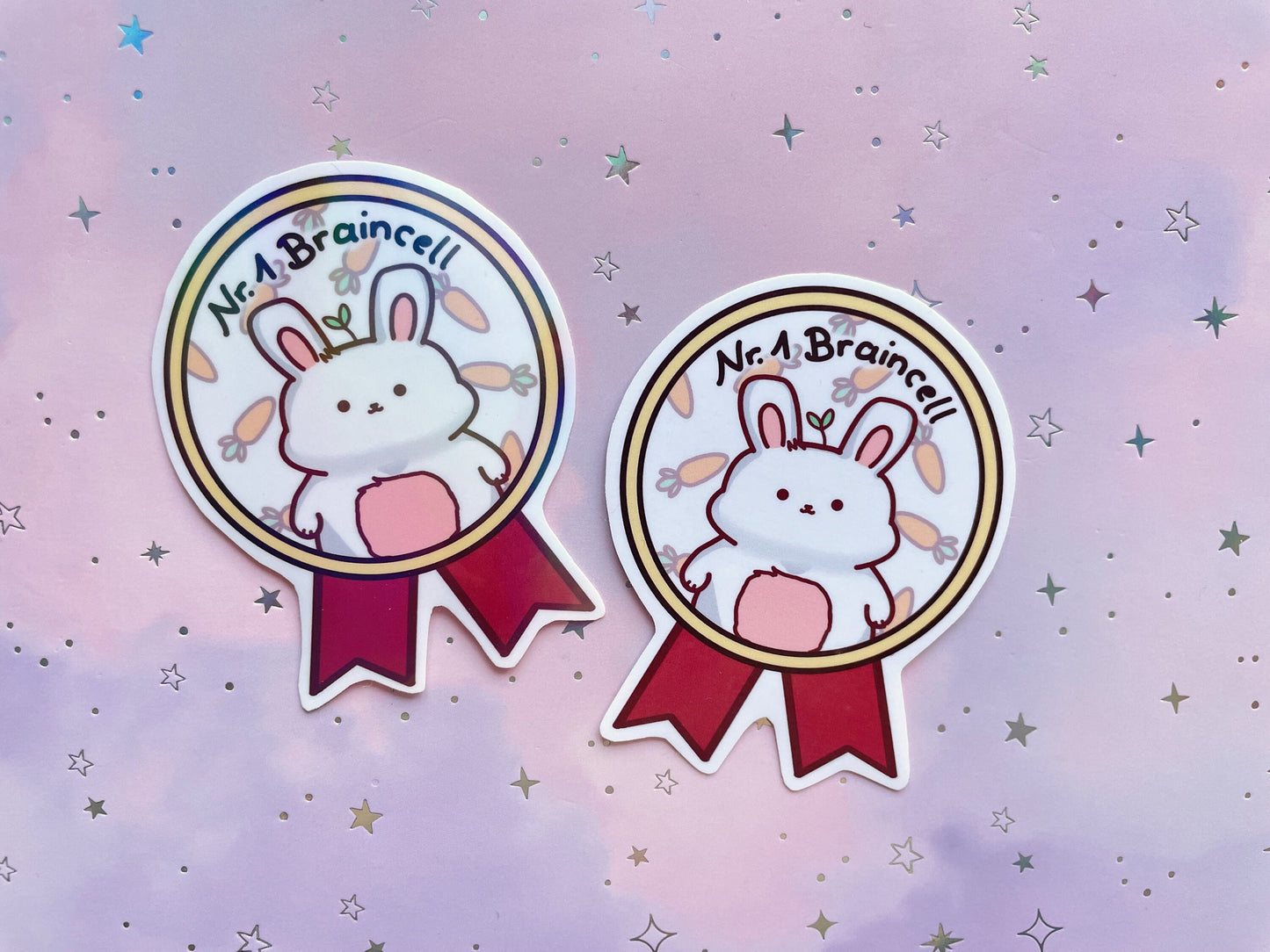 Nr.1 Braincell Bunny Sticker | Kawaii Bunny Meme Sticker