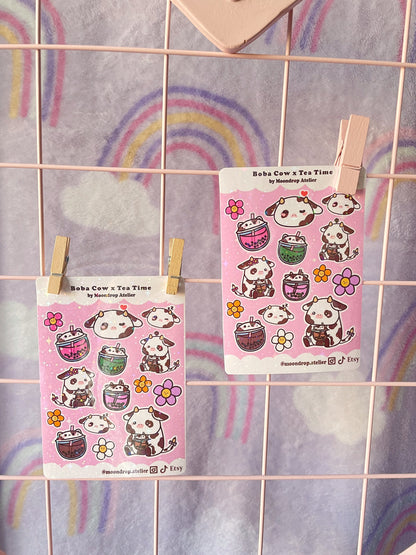 Bubble Tea Cow Stickersheet