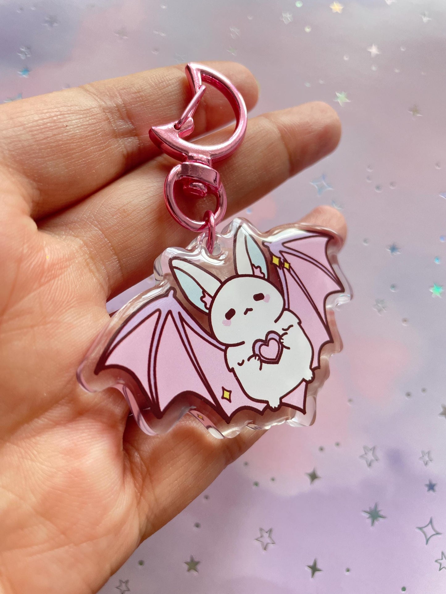 Bat Magical Moon Keychain