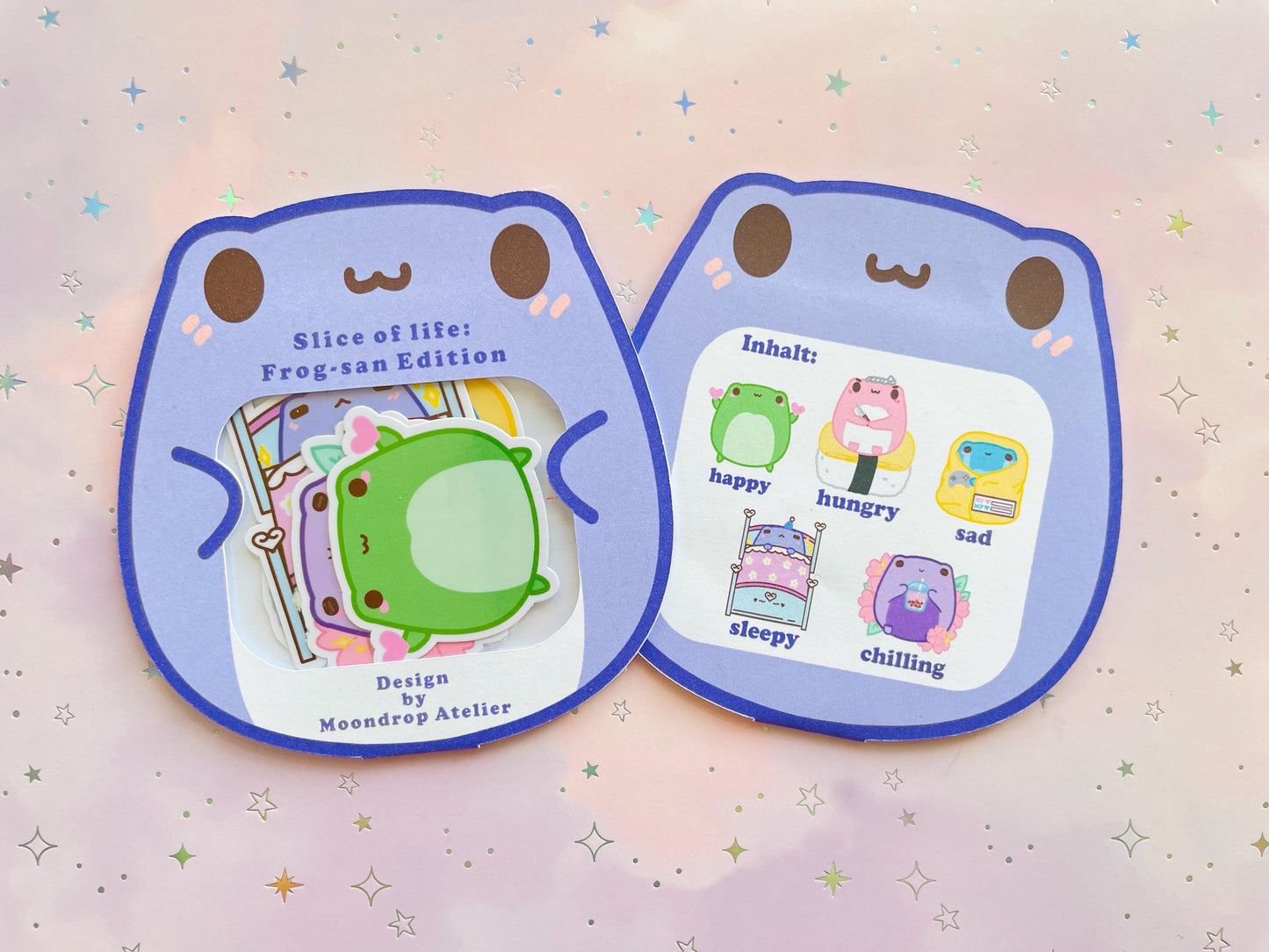 Kawaii Frog Sticker Pack | Slife of Life: Frog San Sticker Set|