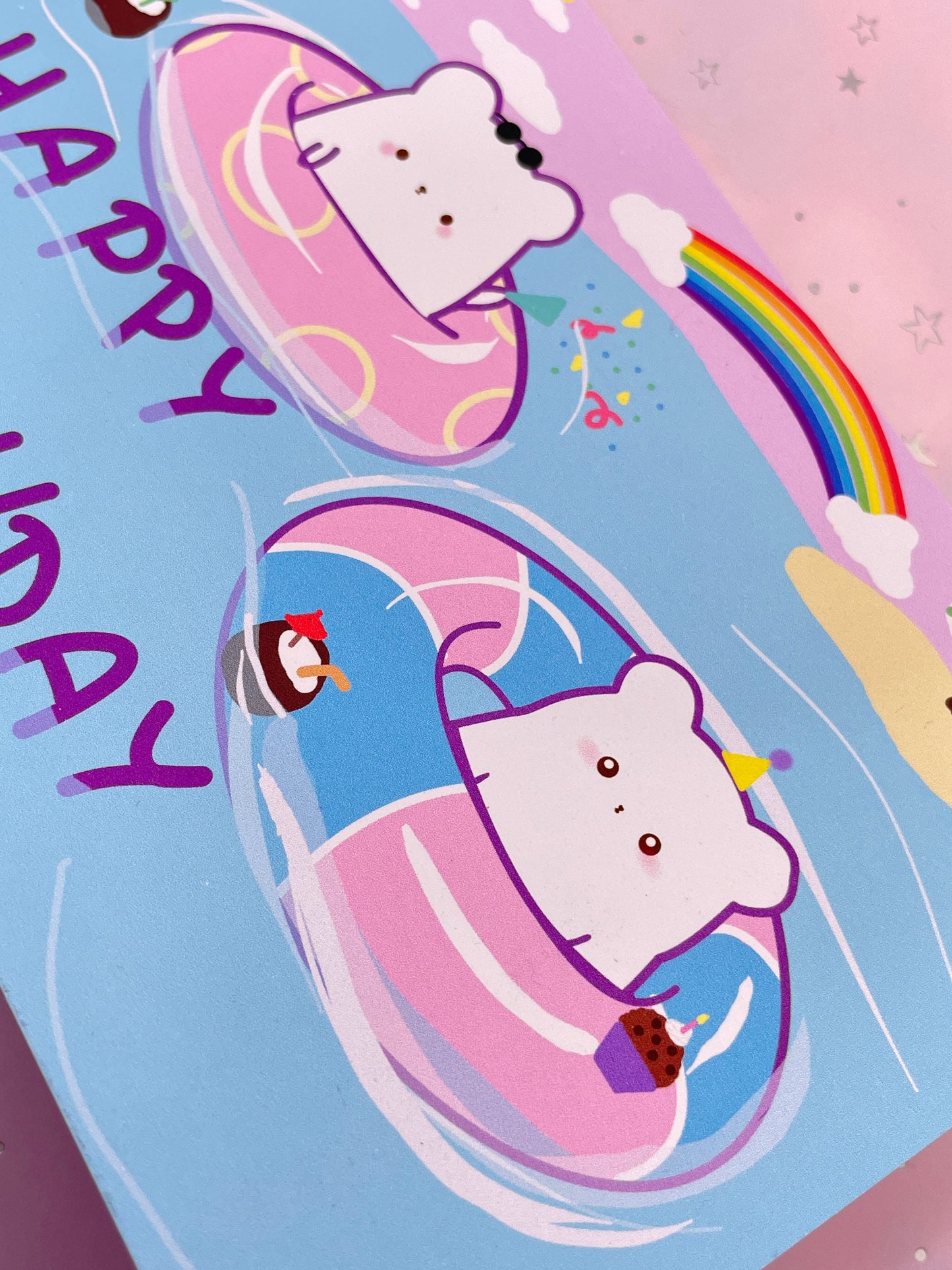 Beach Party Bear Birthday Card | DIN A6
