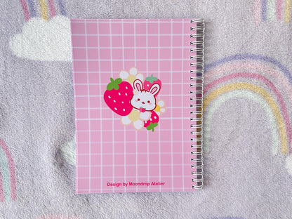 Strawberry Bunny Flower Sticker Album | DIN A5