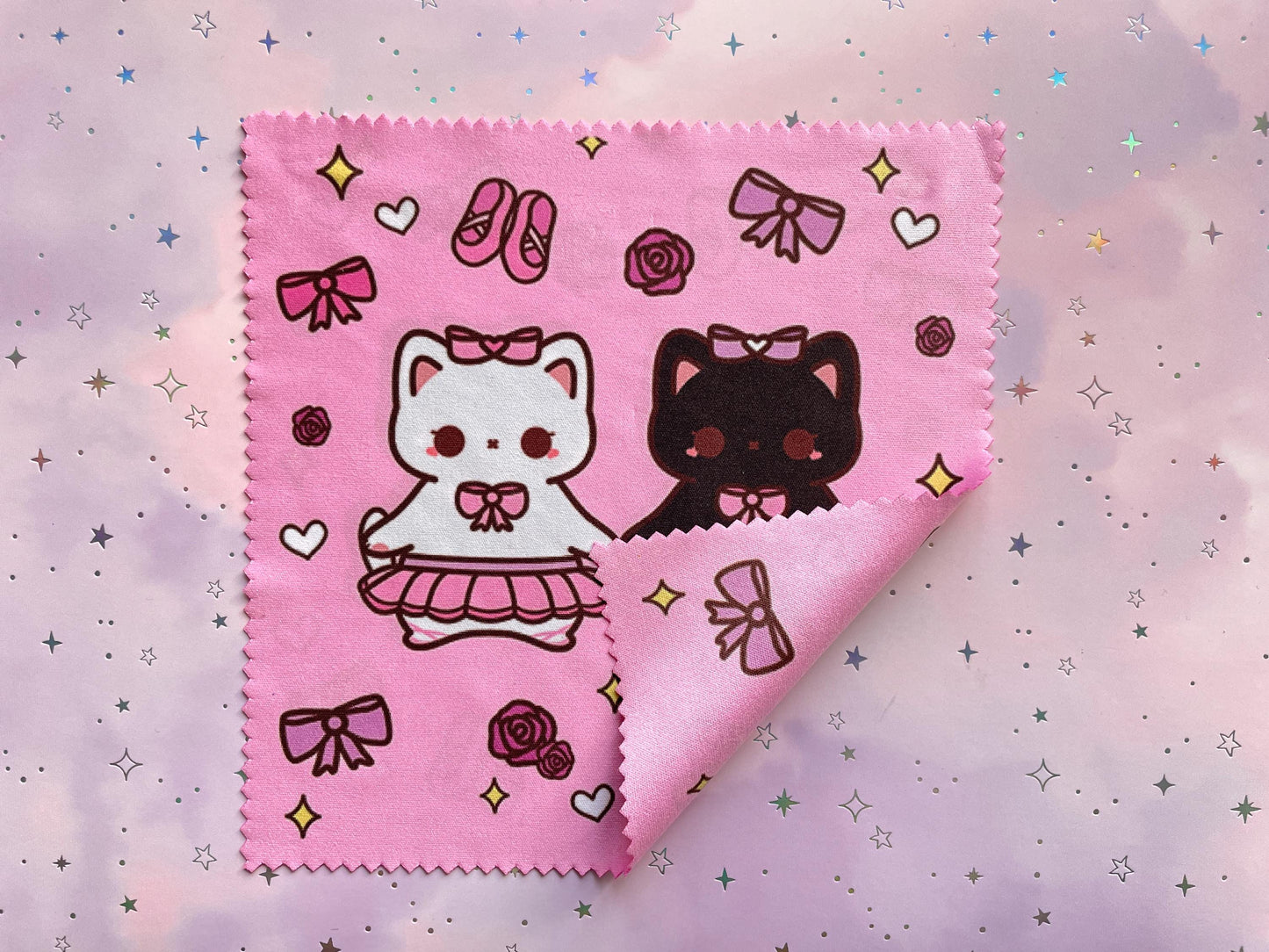 Ballerina Cat Microfiber Cloth | Double-sided
