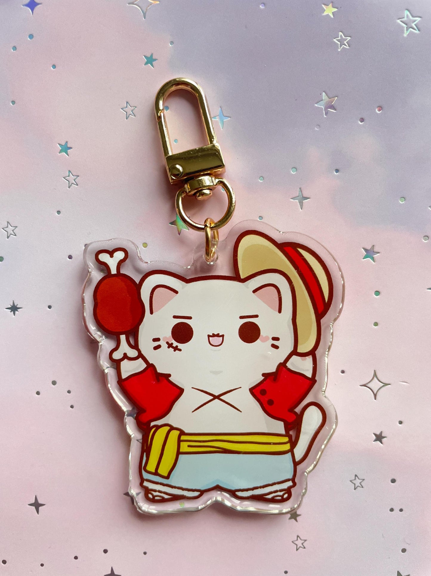 Pirate King Cat Keychain