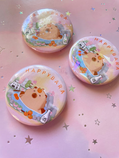 Capybara Button | Happybara Badge