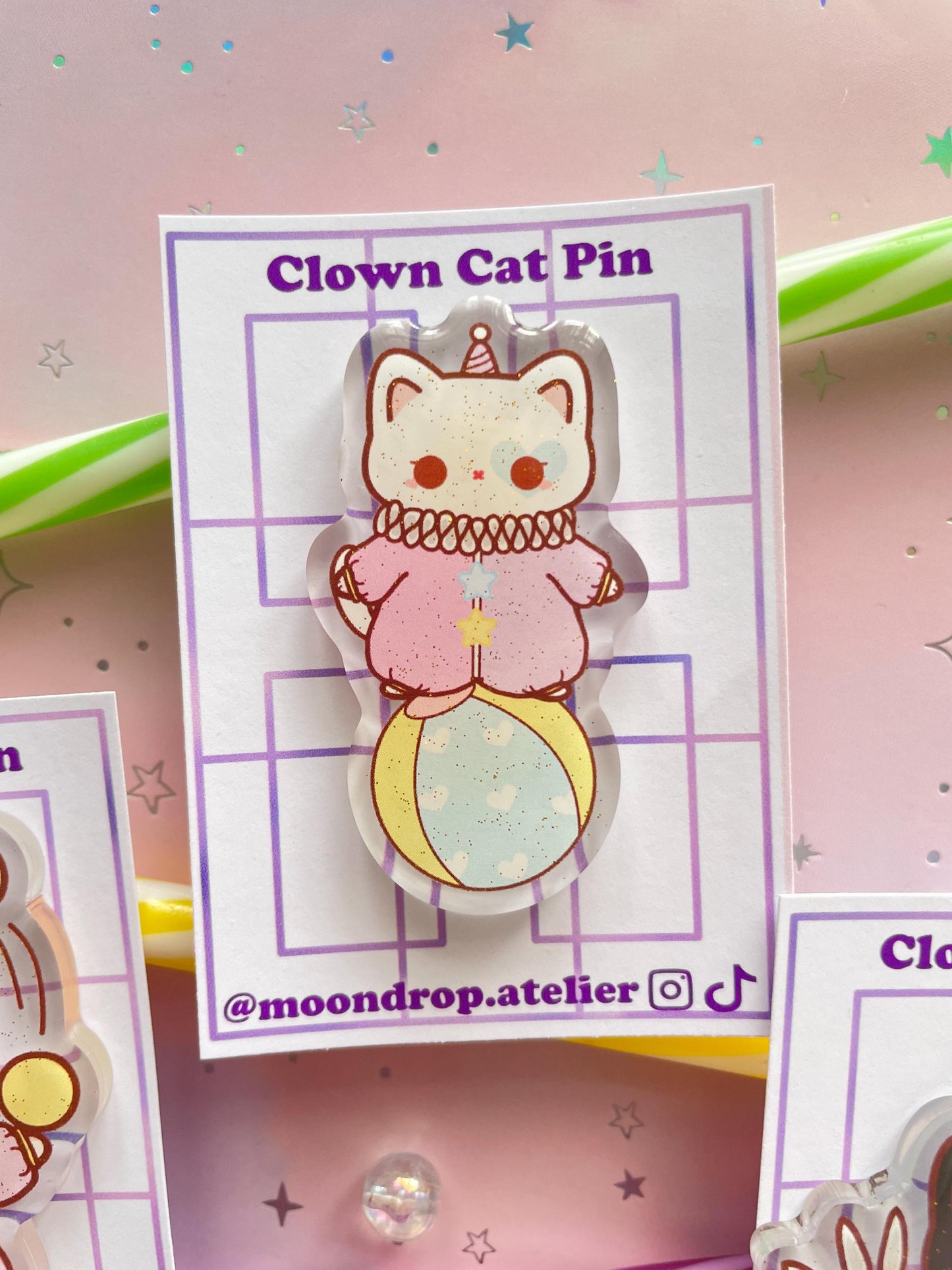 Cat Clown Pin