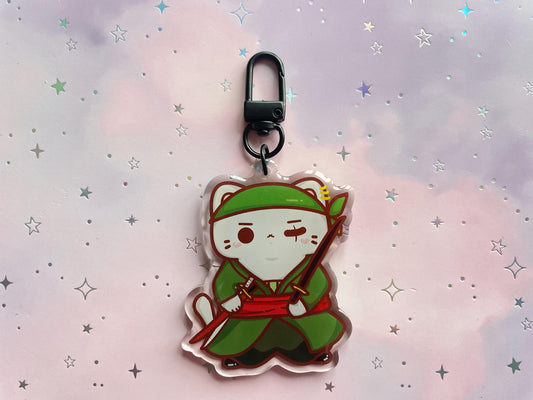 Samurai Cat Keychain | Pirate King Series