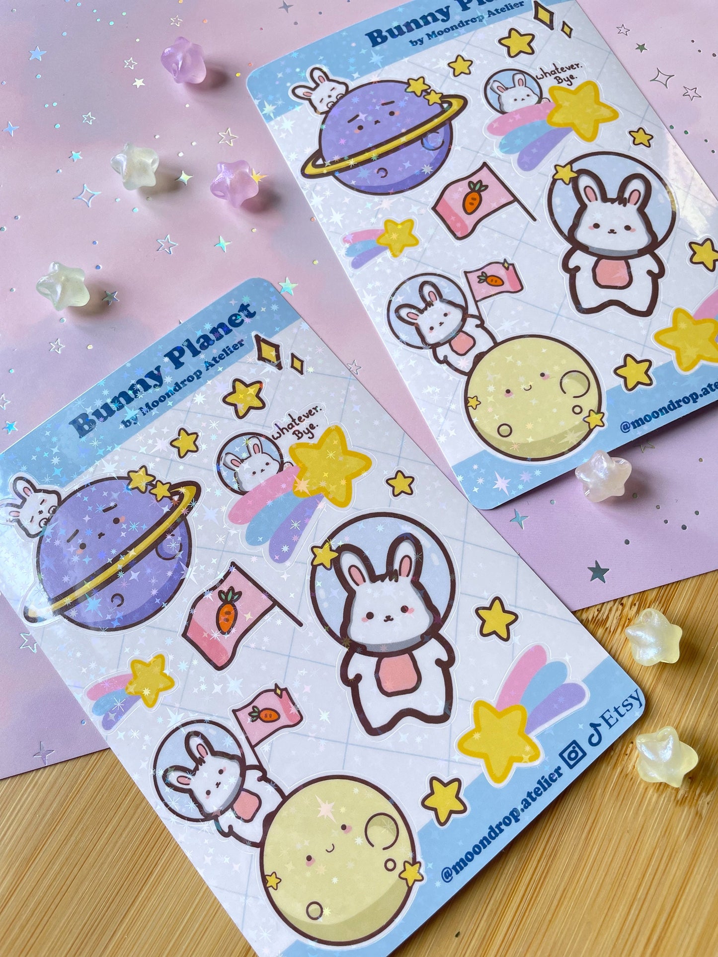 Bunny Astronaut Planet Stickersheet