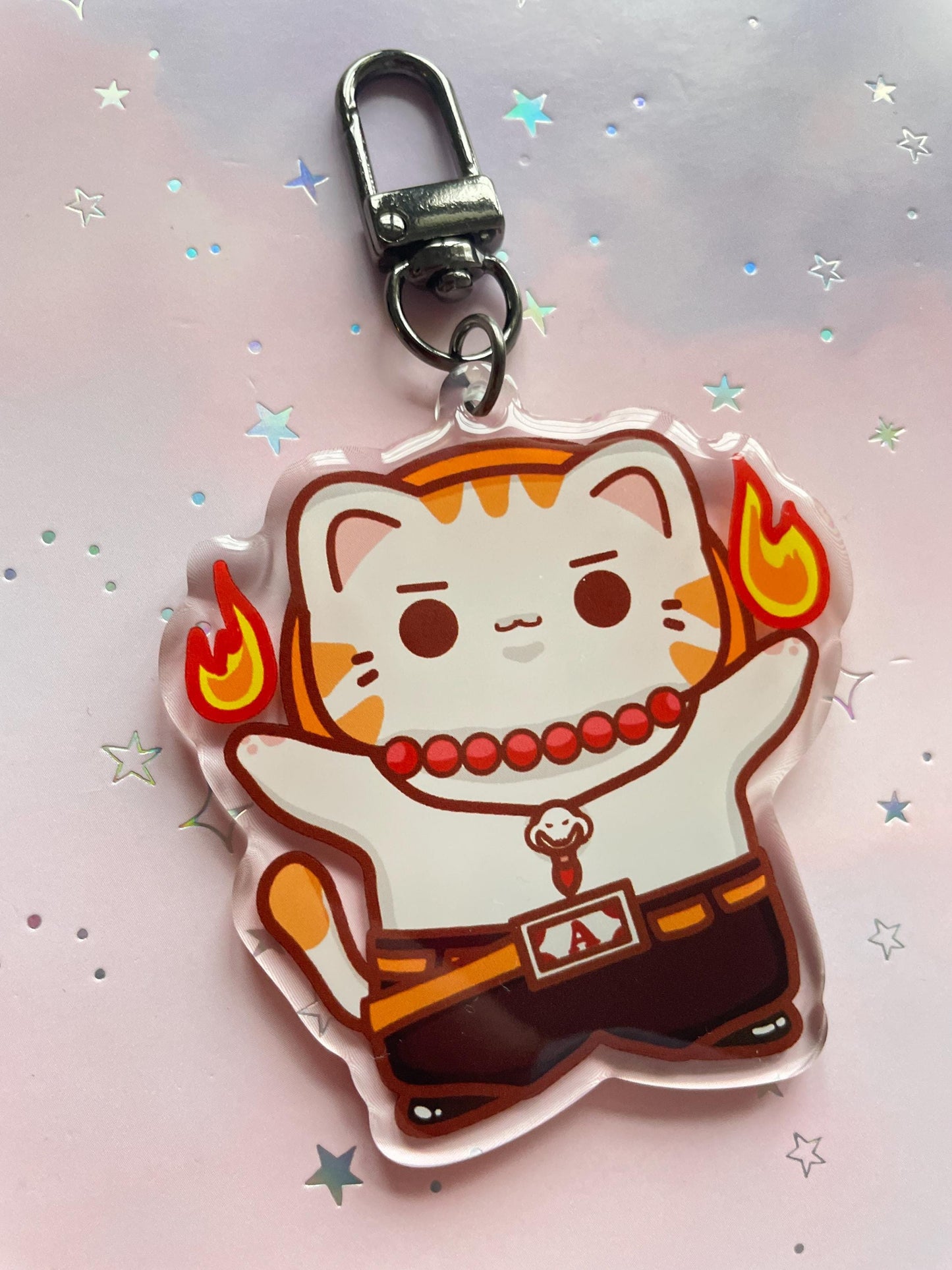 Fire Cat Pirate Keychain |Pirate King Series