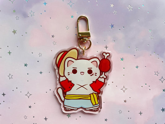 Pirate King Cat Keychain