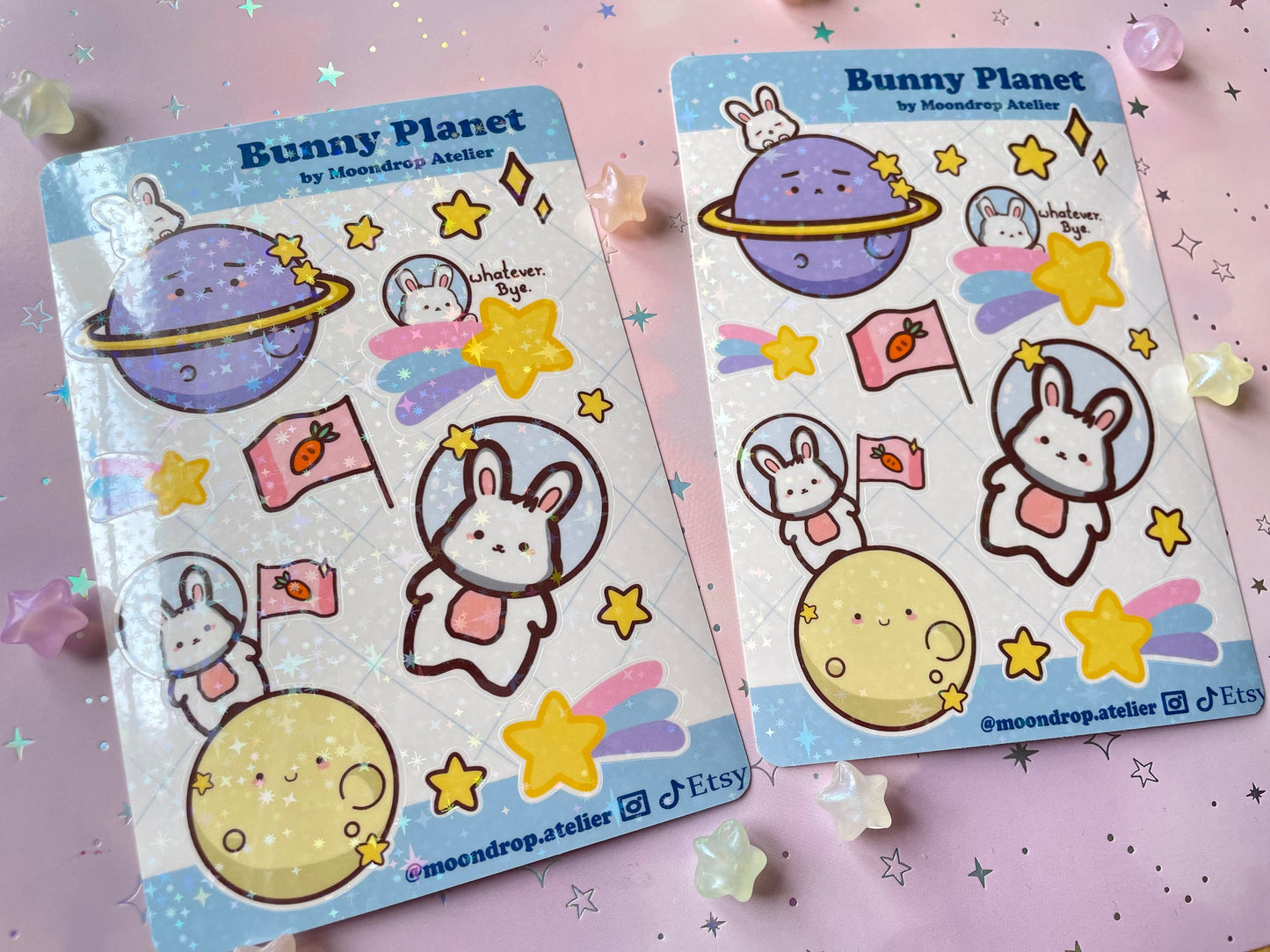 Bunny Astronaut Planet Stickersheet