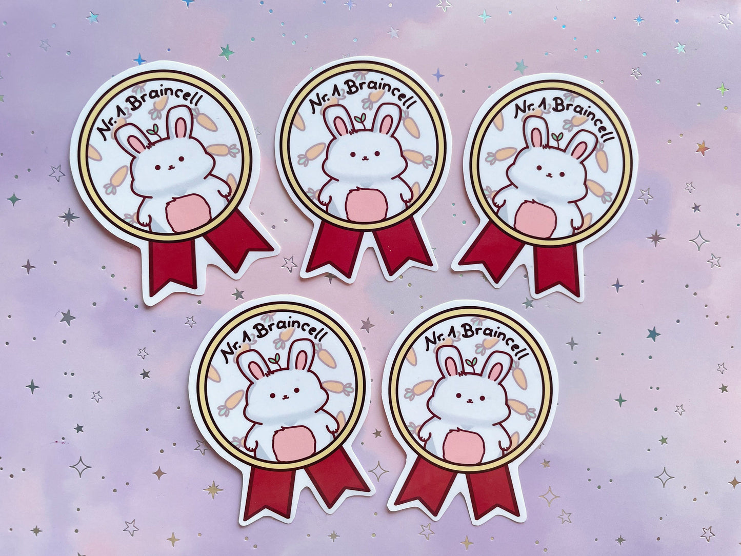 Nr.1 Braincell Bunny Sticker | Kawaii Bunny Meme Sticker