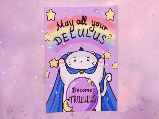 Delulu Magician Cat Artprint | DIN A6
