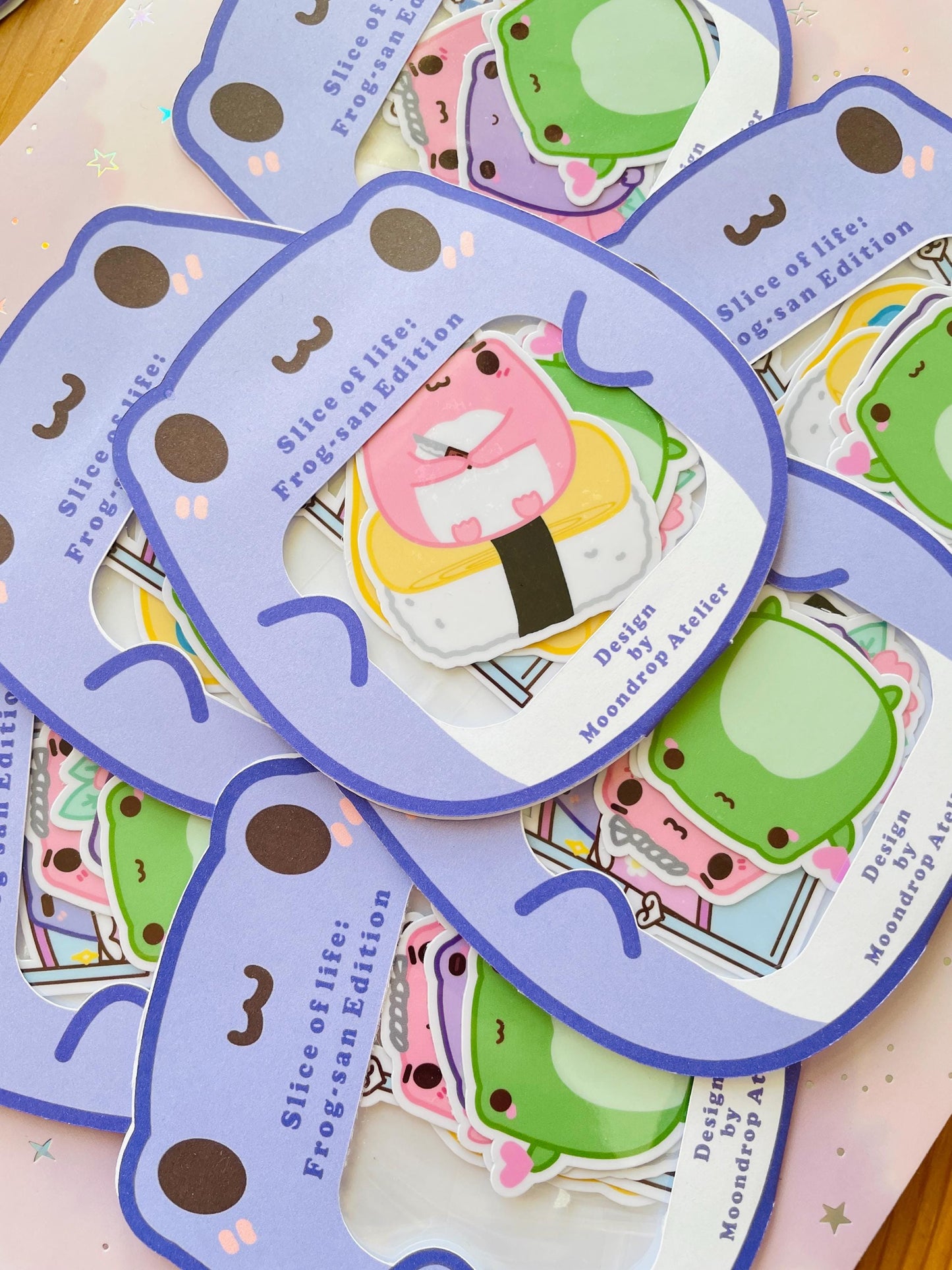 Kawaii Frog Sticker Pack | Slife of Life: Frog San Sticker Set|