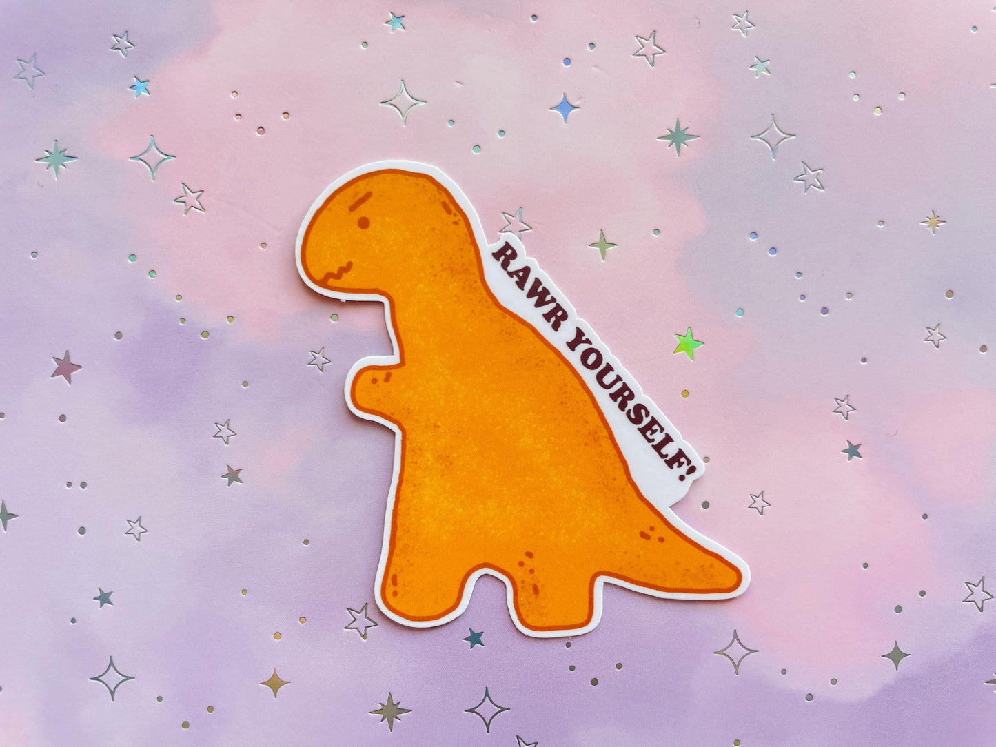 Dino Nugget Sticker | Dinosaur Vinyl Sticker Set