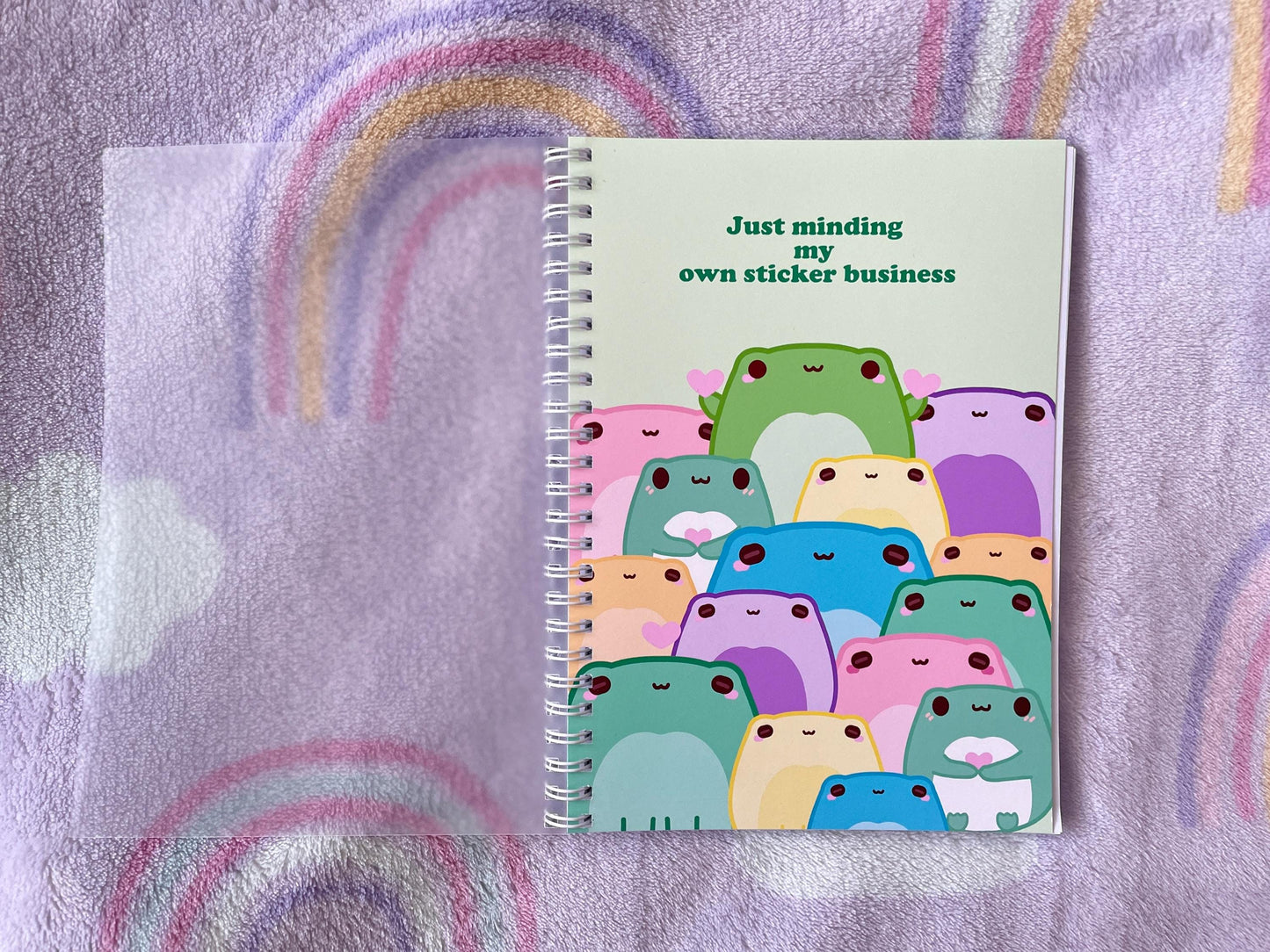 Frogcore Sticker Album | Just Minding My Own Sticker Business Reusable Stickerbook | DIN A5