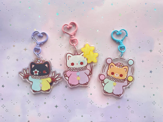 Cat Clown Keychain | Nero | Fabio | Milo