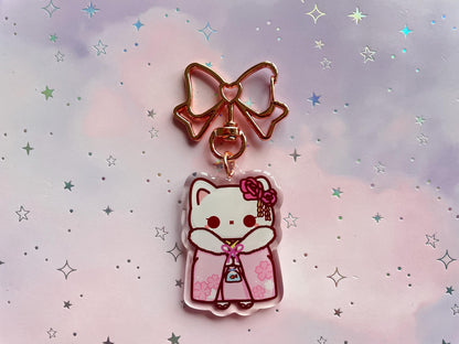 Cat Kimono Keychain