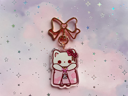 Cat Kimono Keychain