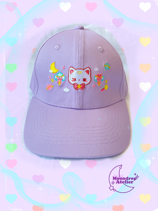 Magical Cat Baseball Cap | Kawaii Embroidered Cap