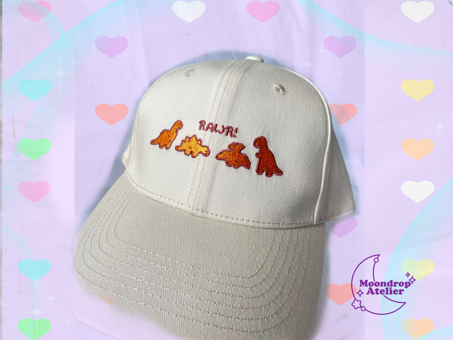 Dino Nugget Baseball Cap | Kawaii Embroidered Cap