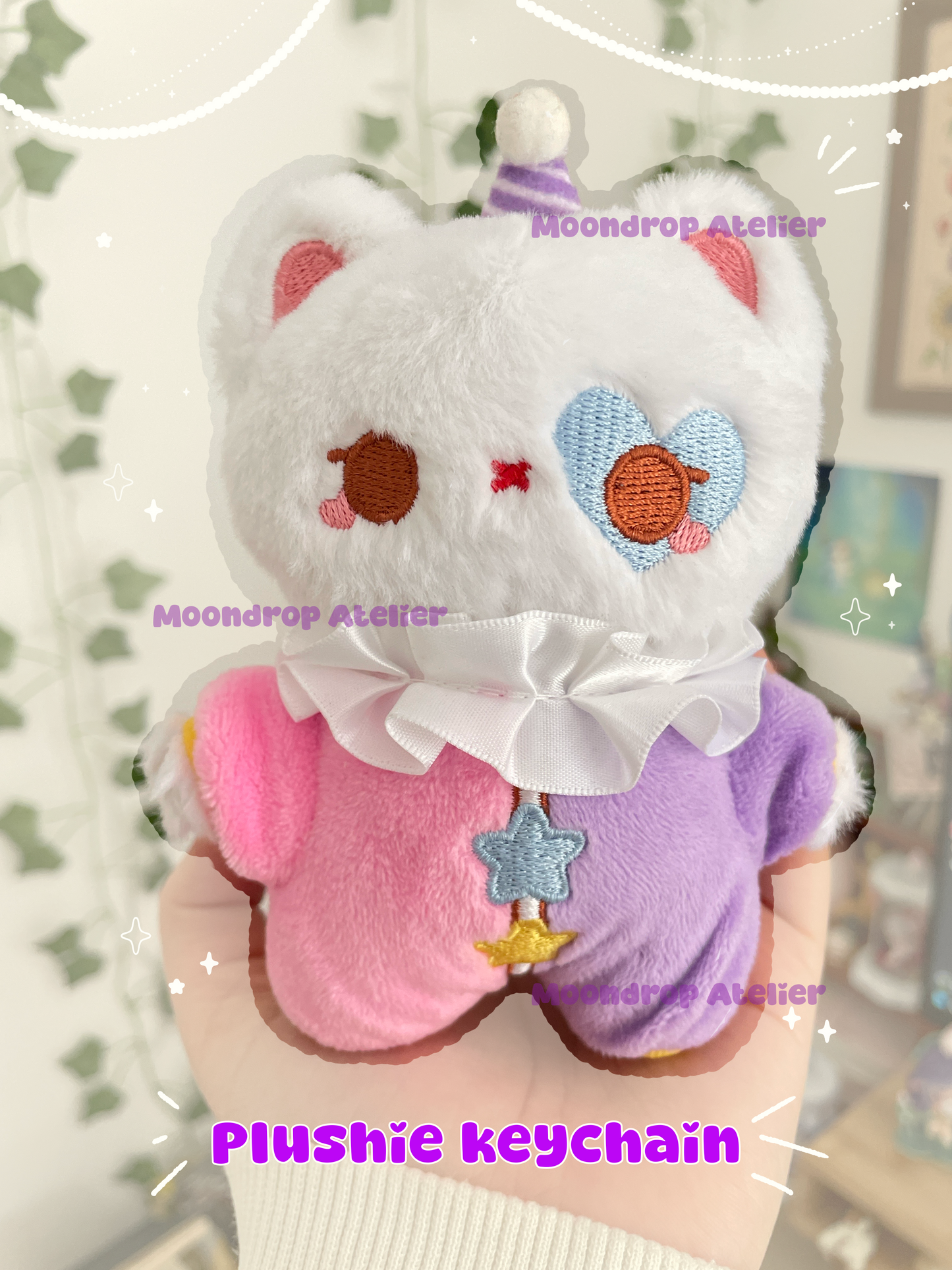 Fabio Cat Clown Plushie Keychain + Exclusive Stickers [PRE ORDER]