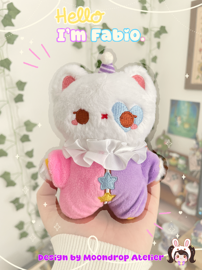 Fabio Cat Clown Plushie Keychain + Exclusive Stickers [PRE ORDER]