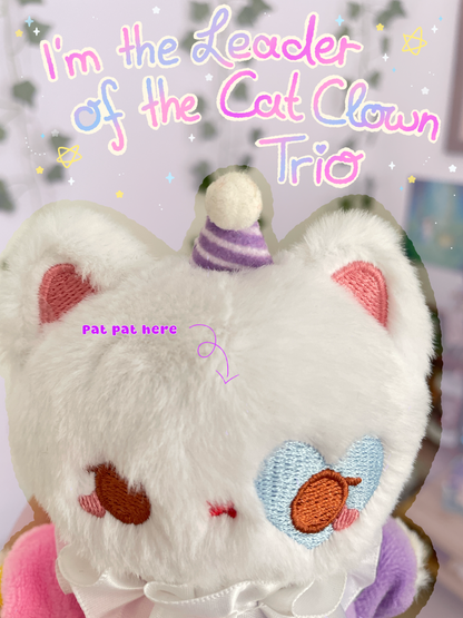 Fabio Cat Clown Plushie Keychain + Exclusive Stickers [PRE ORDER]