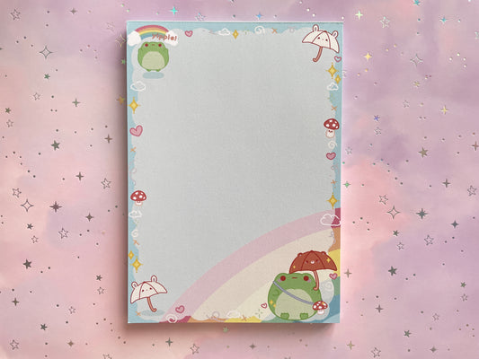 Rainbow Frog Notepad | DIN A6 | 50 pages