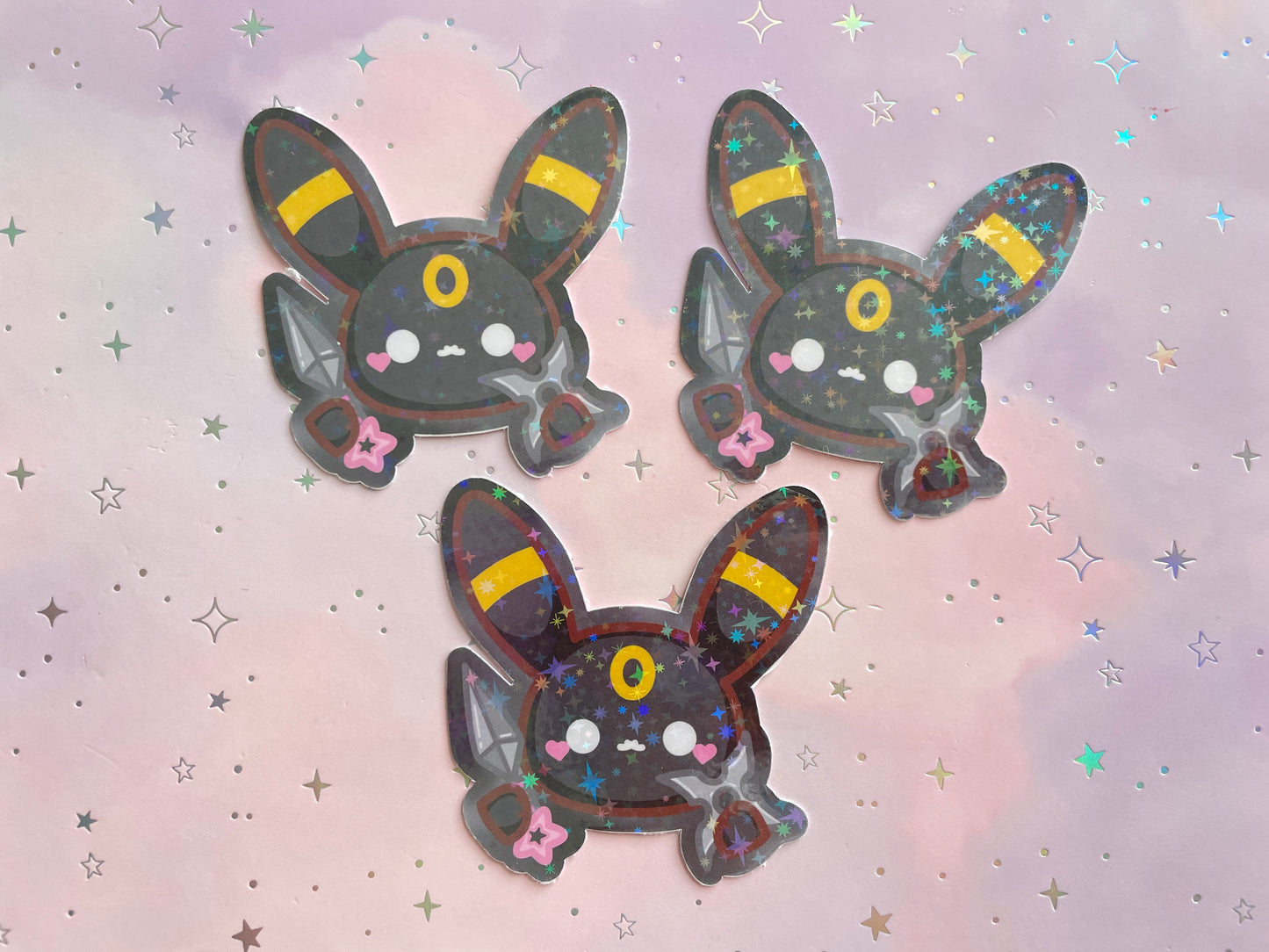 Eveelution Kawaii  Sticker Holo | Elemental Foxes Holo sticker