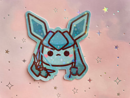 Eveelution Kawaii  Sticker Holo | Elemental Foxes Holo sticker