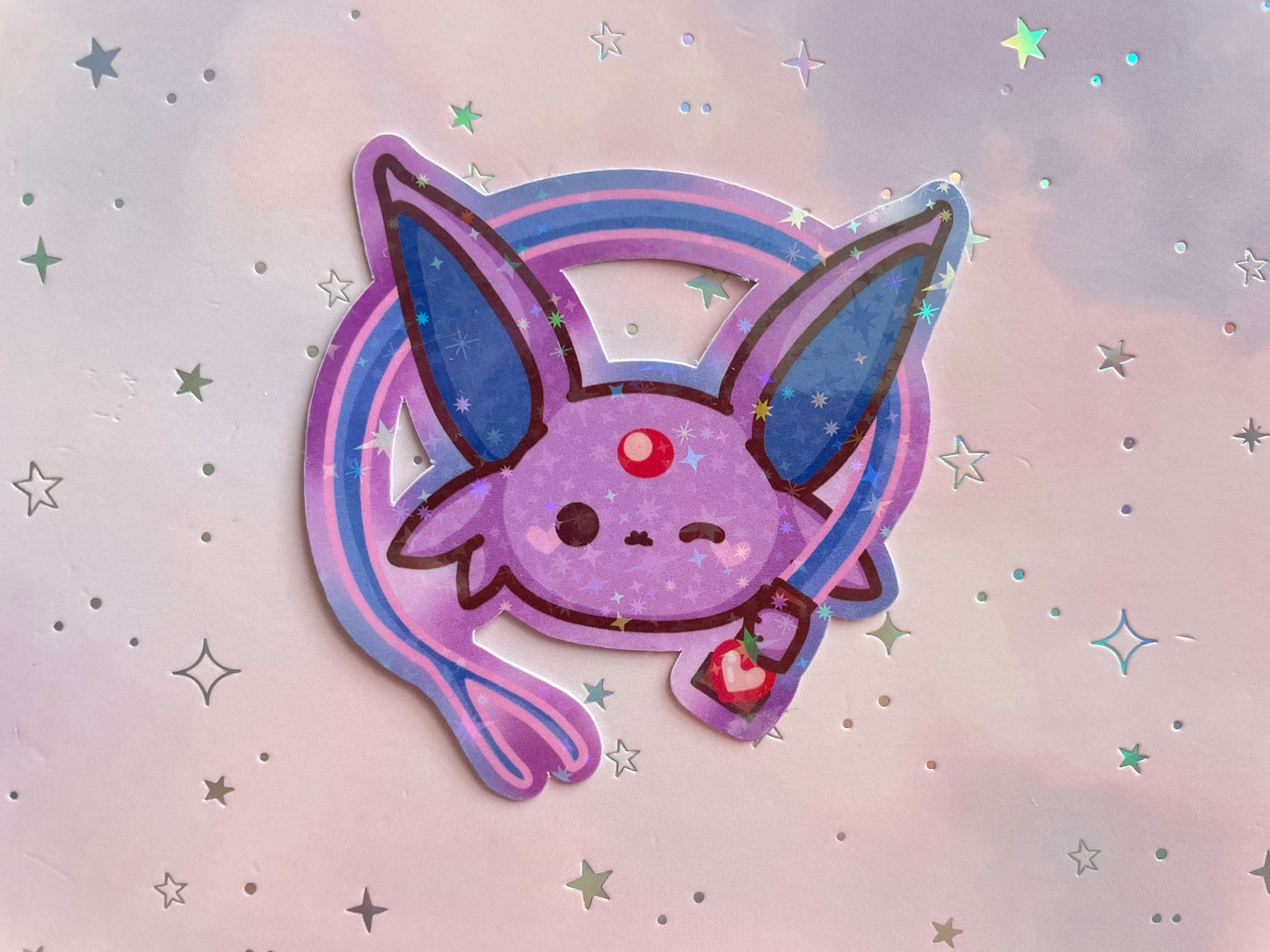 Eveelution Kawaii  Sticker Holo | Elemental Foxes Holo sticker